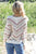 Stripe Knit Cotton Blend Long Sleeve Top