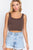 Scoop Neck 2 Ply Crop Tank Top