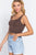 Scoop Neck 2 Ply Crop Tank Top