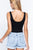 Scoop Neck 2 Ply Crop Tank Top