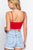 Zippered Cross Rib Knit Crop Cami