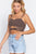 Zippered Cross Rib Knit Crop Cami