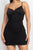 Shirred Bodycon Ruffled Trim Dress