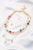 Eye Heart Beaded Oval Link Layered Necklace