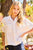 Collar Neck Button Down Front Pockets Solid Cotton Gauze Top