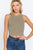 Halter Neck Rib Crop Tank Top