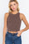 Halter Neck Rib Crop Tank Top