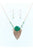 Gem Stone W Chain Drop Necklace