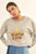 Vintage-style, Multicolor Star French Terry Knit Graphic Sweatshirt