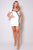 Short Sleeve Square Neck Contrast Tux Mini Dress