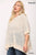 Light Knit And Woven Mixed Boxy Top With Poncho Sleeve