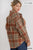 Plaid Collar Button Down Overshirt With Front Pockets