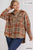 Plaid Collar Button Down Overshirt With Front Pockets