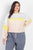 Plus White & Lemon Knit Stripe Long Sleeve Top