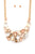 Teardrop Rectangle Shape Rhinestone Statement Necklace