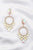 Rhinestone Oval Dangle Earring