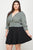 Plus Size, Knit Eyelet A-line Skirt