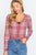 Long Sleeve V-neck Fitted Button Down Plaid Sweater Cardigan