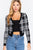 Long Sleeve V-neck Fitted Button Down Plaid Sweater Cardigan