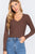 Long Sleeve V-neck Cable Sweater