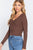 Long Sleeve V-neck Cable Sweater