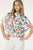 Floral Print Short Sleeve Top With Waist Tie