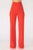 High Waist Pants With Self Fabric Buckle Detail On The Waist