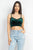 Sleeveless Corset Velvet Crop Top