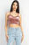 Sleeveless Corset Velvet Crop Top