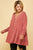 Plus Size Solid Long Sleeves Button Up Swing Tunic Top With Ruched Detail