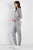 Heather Grey Contrast Fishnet Zip-up Top & Pants Set