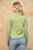 Solid And Cozy Soft Knit Mock Neck Top With Side Ruched Detail