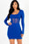 Square neck mesh corset mini dress