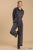 Mid button down stone wash wide leg distressed jumpsuit & side pockets with no lining