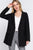 Long Sleeve Notched Single-breasted Tunic Blazer