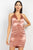 Halter Satin Ruching Dress