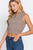 Sleeveless Rib Sweater Top W/zipper