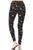 Yoga Style Banded Lined Tree Printed Knit Legging With High Waist