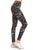 Yoga Style Banded Lined Music Note Print, Full Length Leggings In A Slim Fitting Style With A Banded High Waist