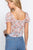 Short Slv Front Tie Print Woven Top