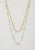 Eye Bead Curb Link Layered Necklace