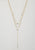 Dainty Metal Y Shape Necklace