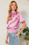 Waist Smocked Solid Satin Blouse