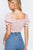 Short Slv Print Crop Woven Top