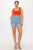 Belted Paperbag Denim Shorts