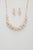 Leaf Pattern Pearl Crystal Necklace