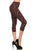 Multi-color Print, Cropped Capri Leggings In A Fitted Style With A Banded High Waist