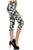 Leaves Printed, High Waisted Capri Leggings With An Elastic Waist