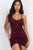 Adjustable Ruched Front Detail Mini Dress