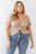 Plus Floral Chiffon Ruched Smocked Off-the-shoulder Top